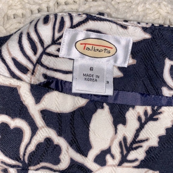 Talbots floral embossed pants size 6 - Picture 7 of 12